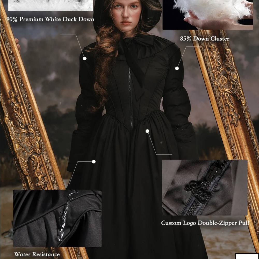 Elegant Black Down Coat